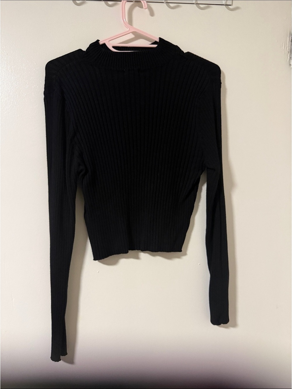 Garage Black Ribbed Long Sleeve Tee - Picture 2 of 2